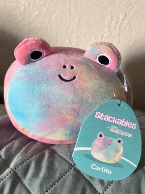 Squishmallows Carlito Pastel Tie-Dye Frog Stuffed Plush